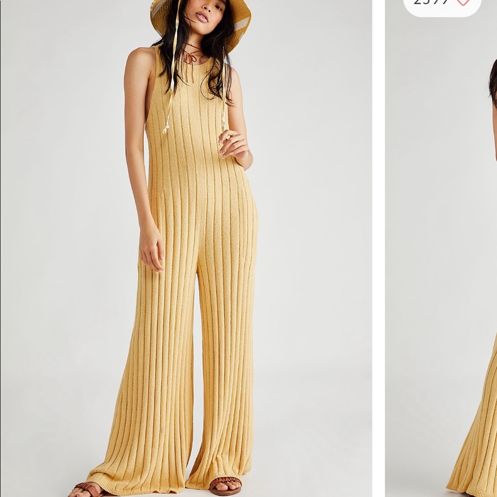 FREE PEOPLE easy living sweater one piece orange